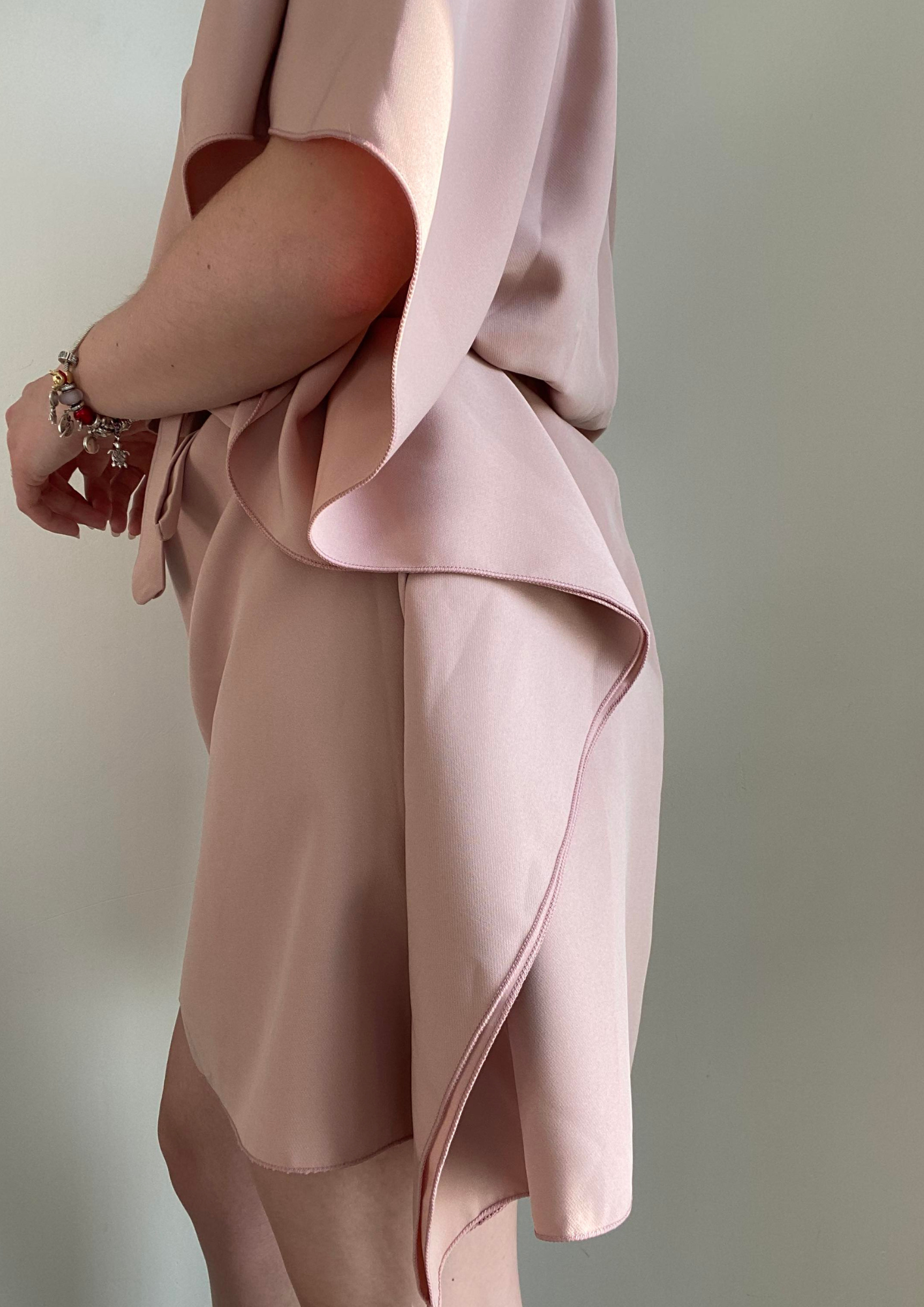 Robe à volants rose