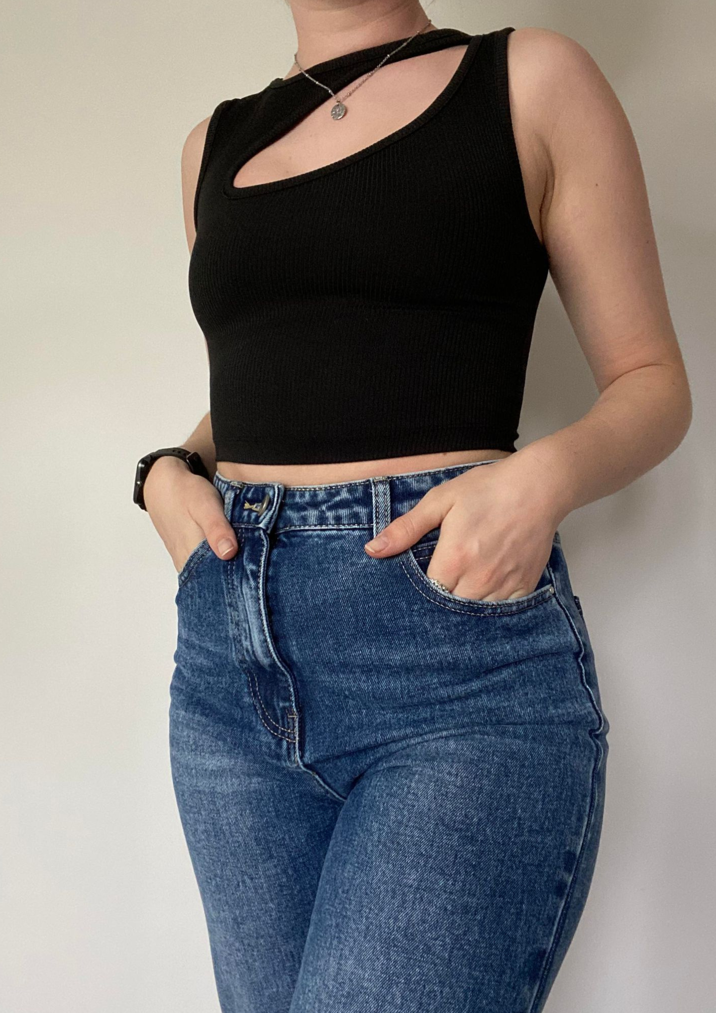Crop top noir