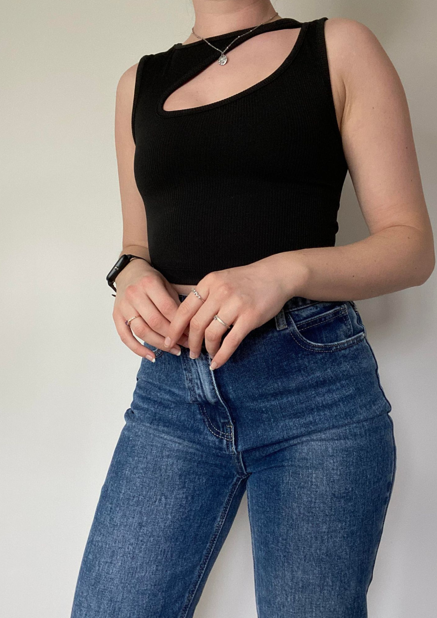 Crop top noir