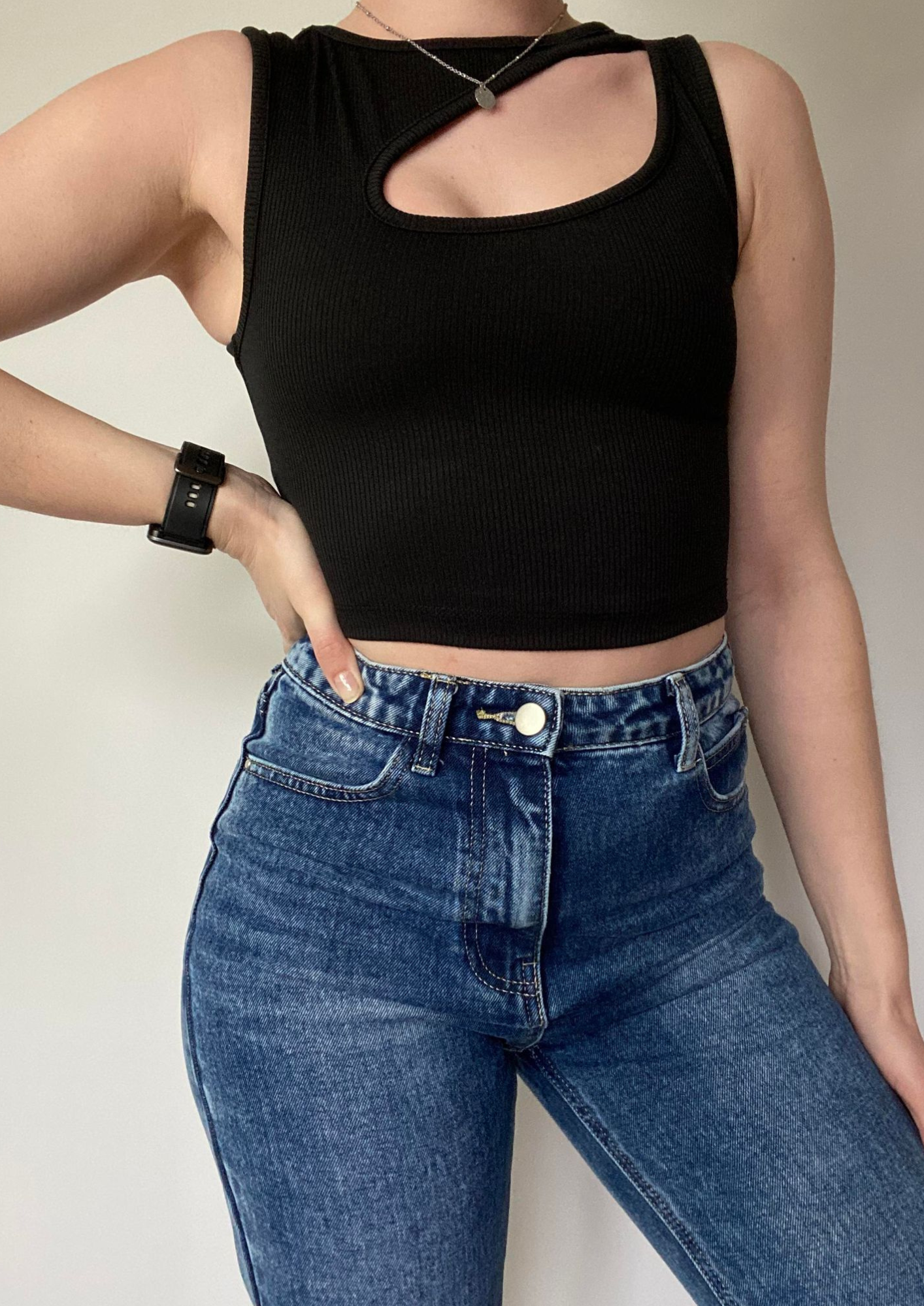 Crop top noir