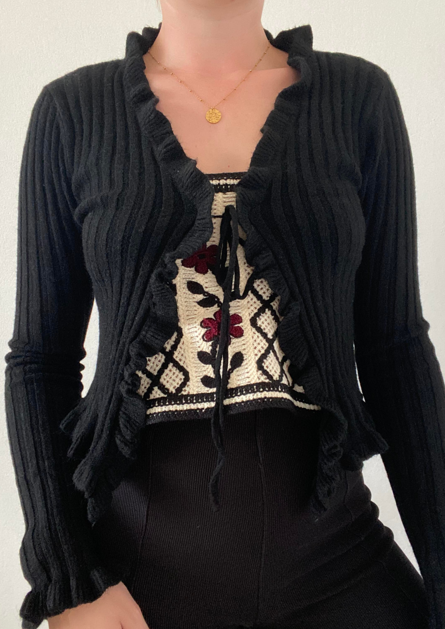 Gilet maille noir