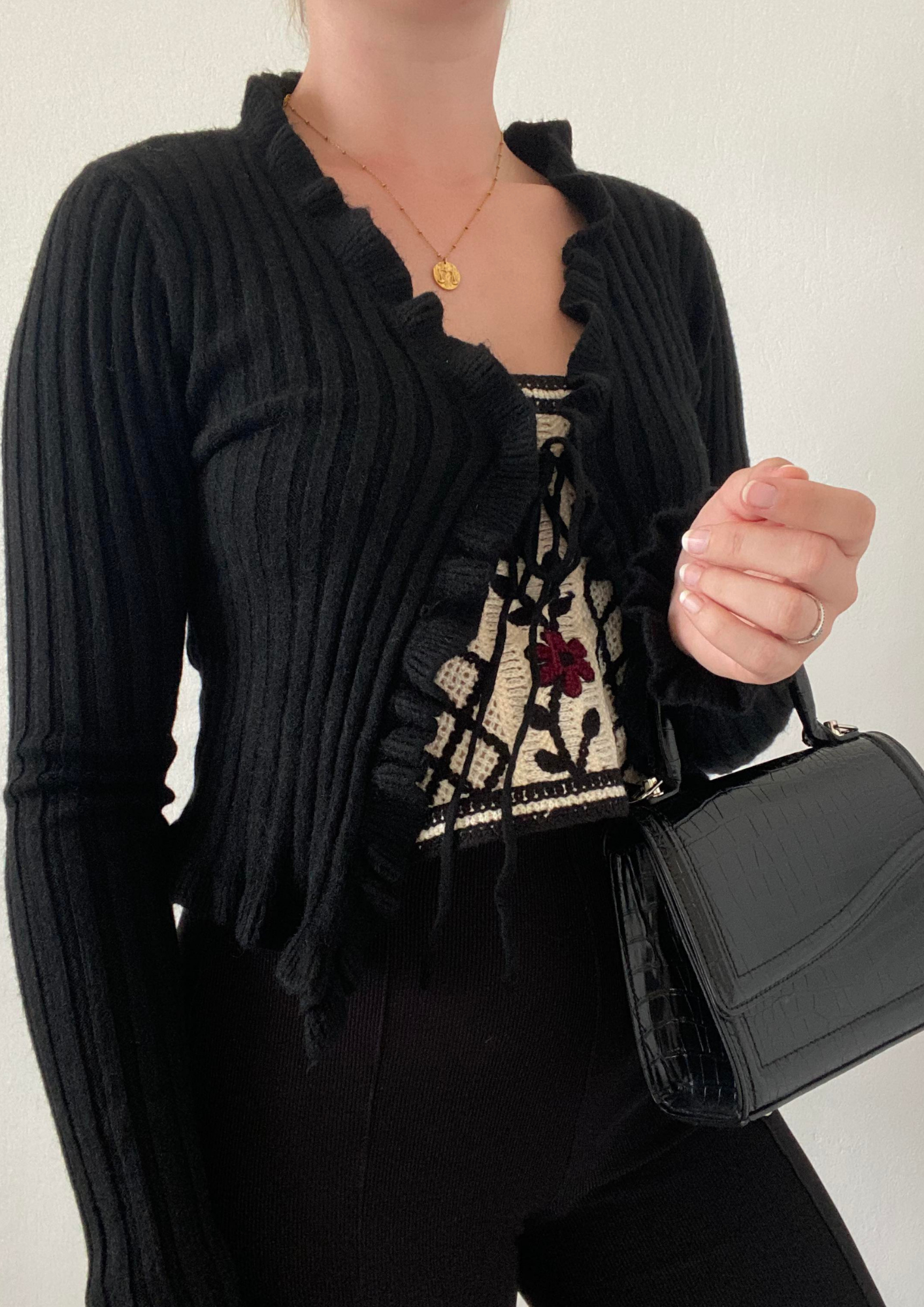 Gilet maille noir
