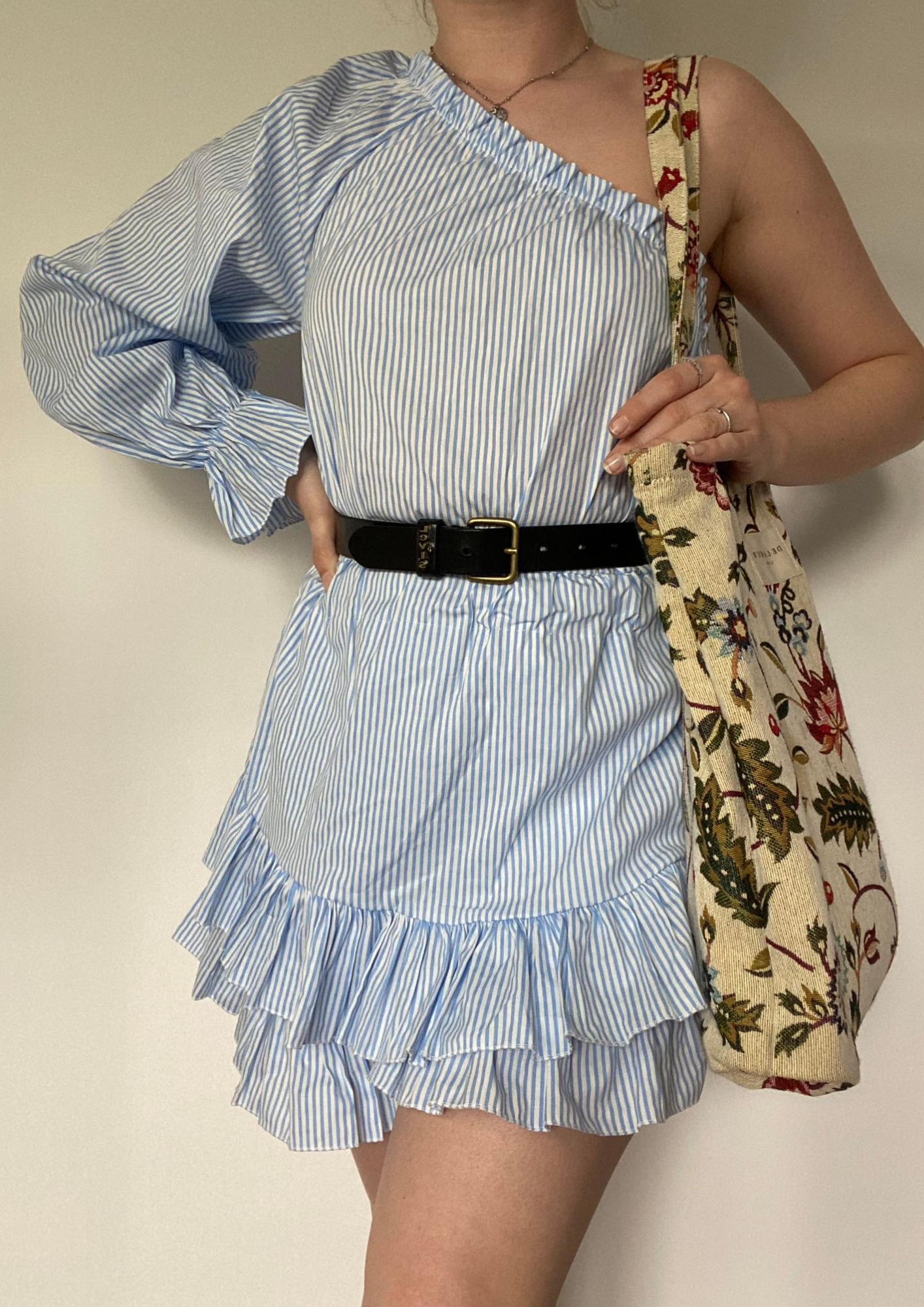 Combishort asymétrique à rayures