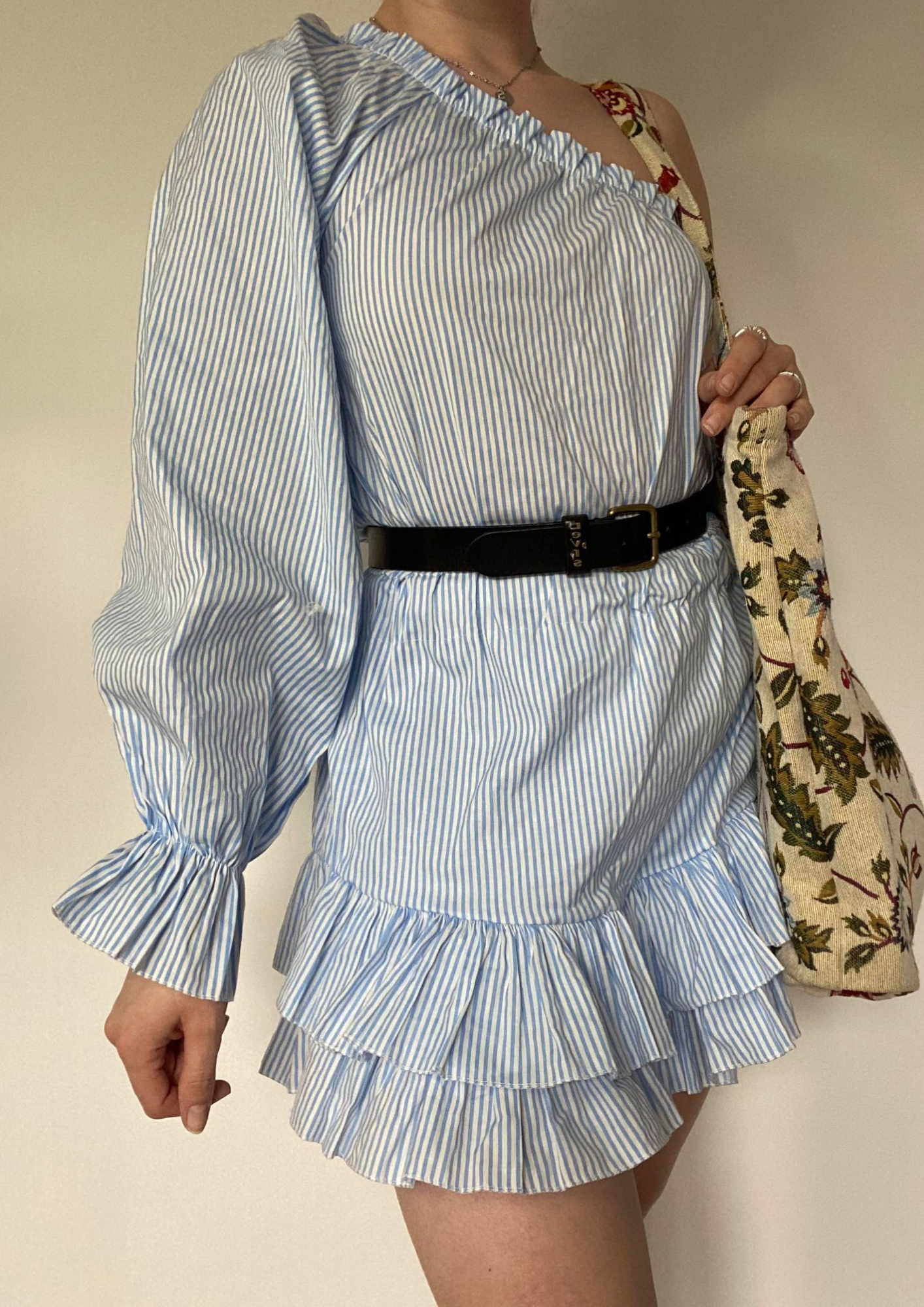 Combishort asymétrique à rayures