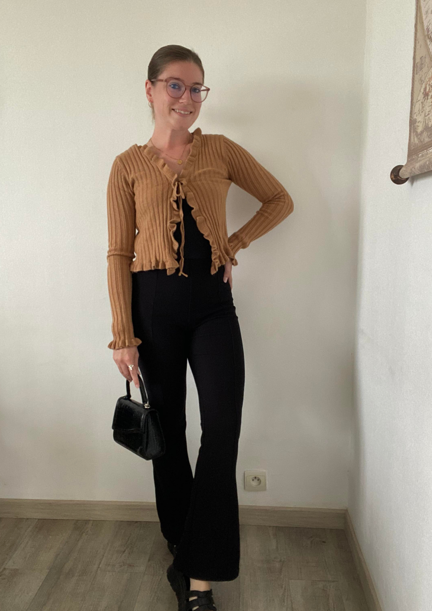 Gilet maille camel