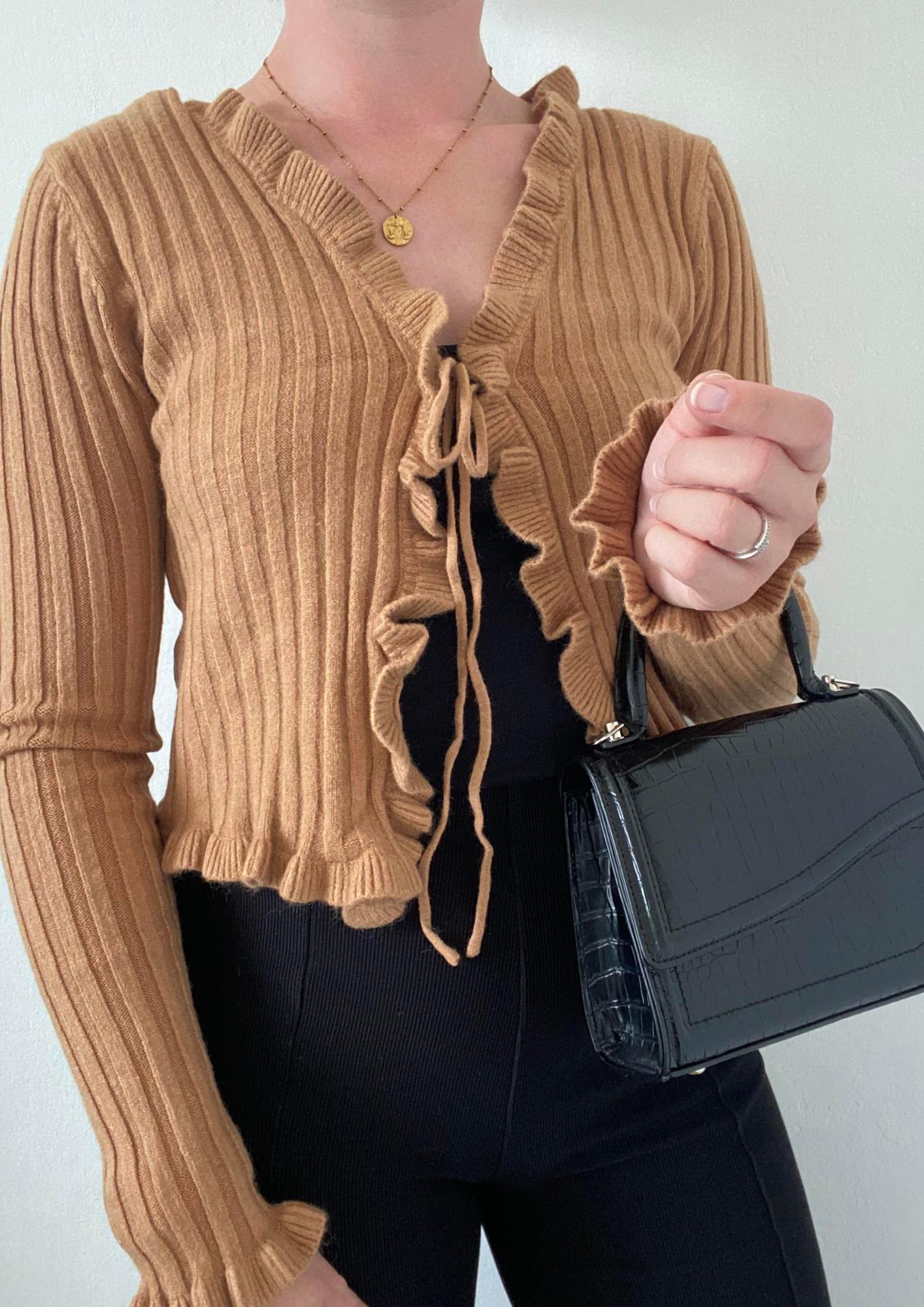 Gilet maille camel
