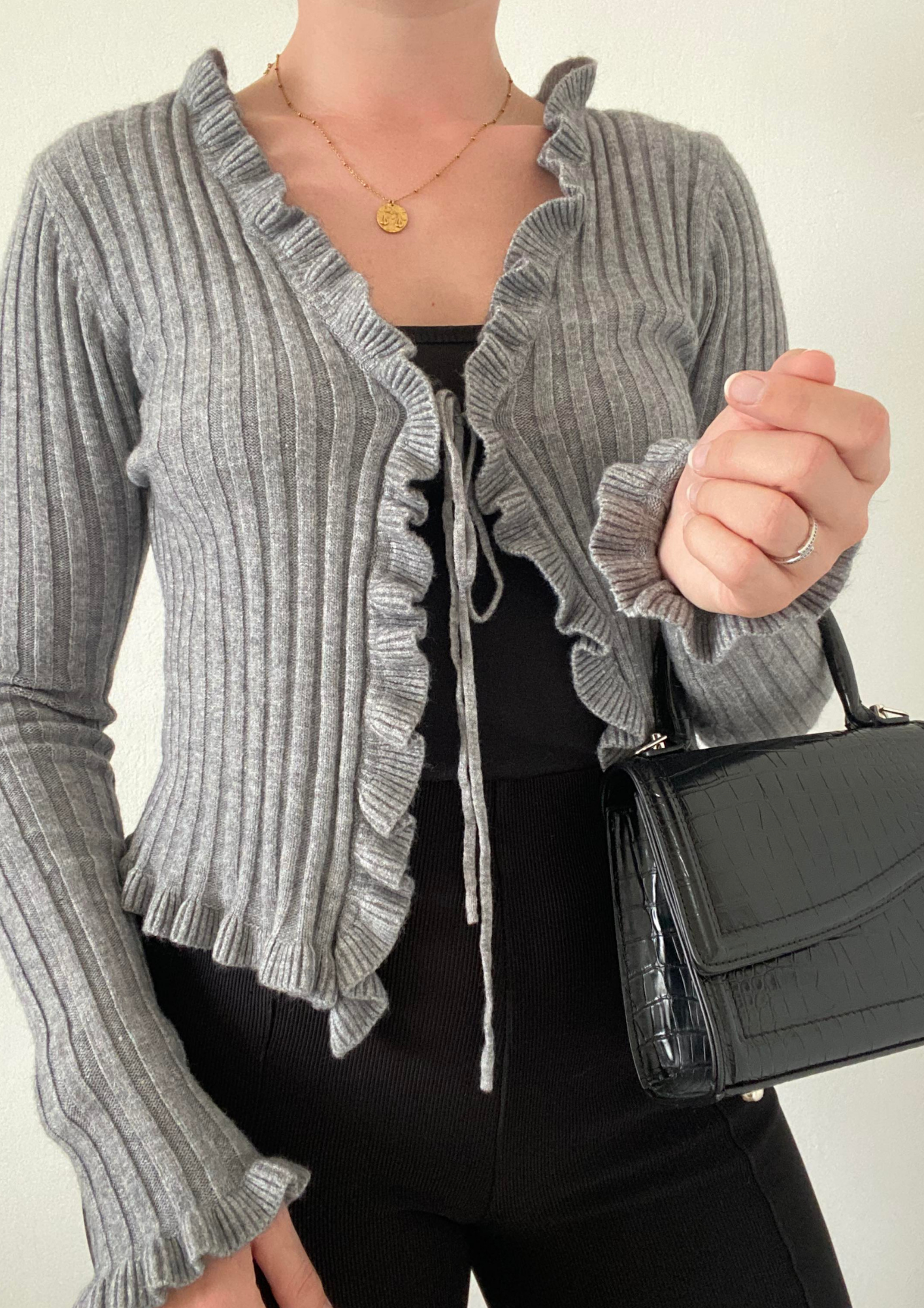 Gilet maille gris