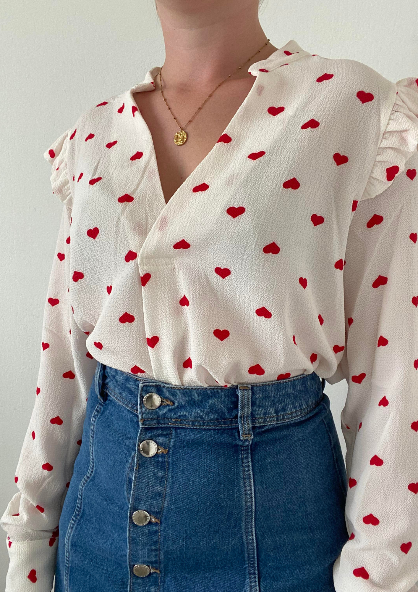 Chemise à cœurs