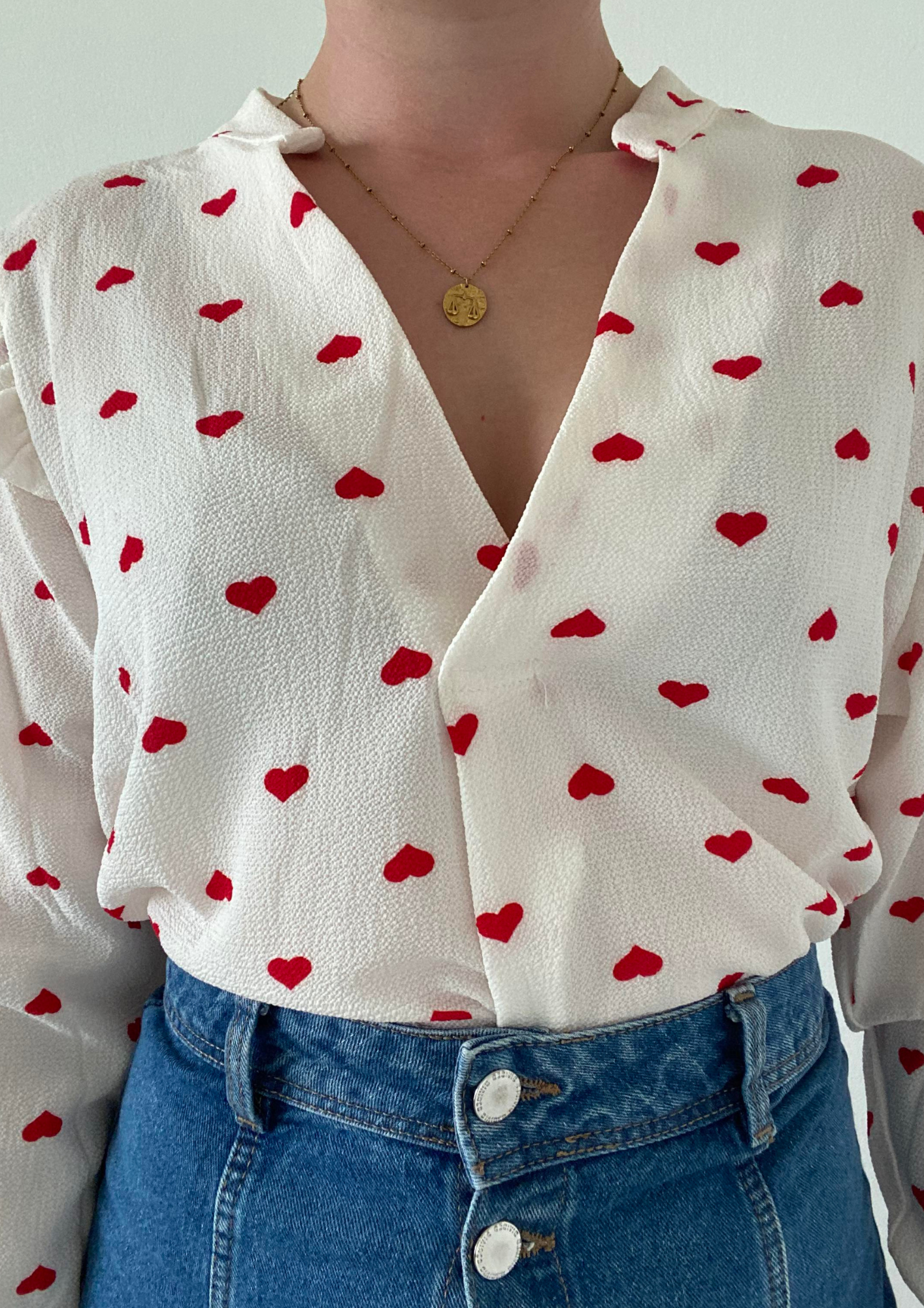 Chemise à cœurs