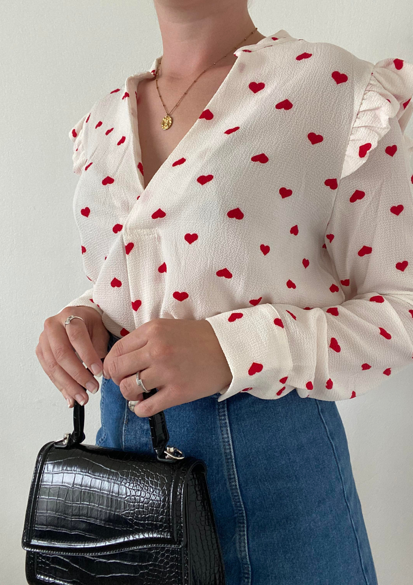 Chemise à cœurs