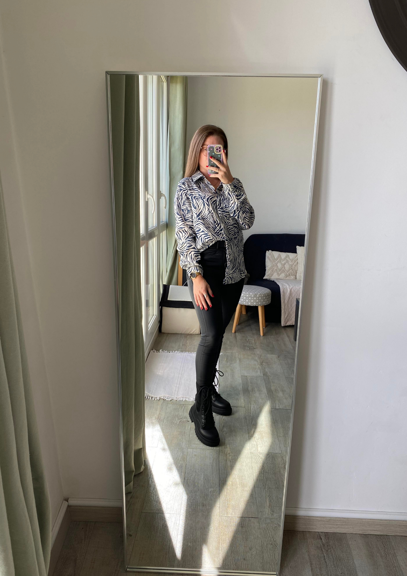 Chemise à imprimé zèbre