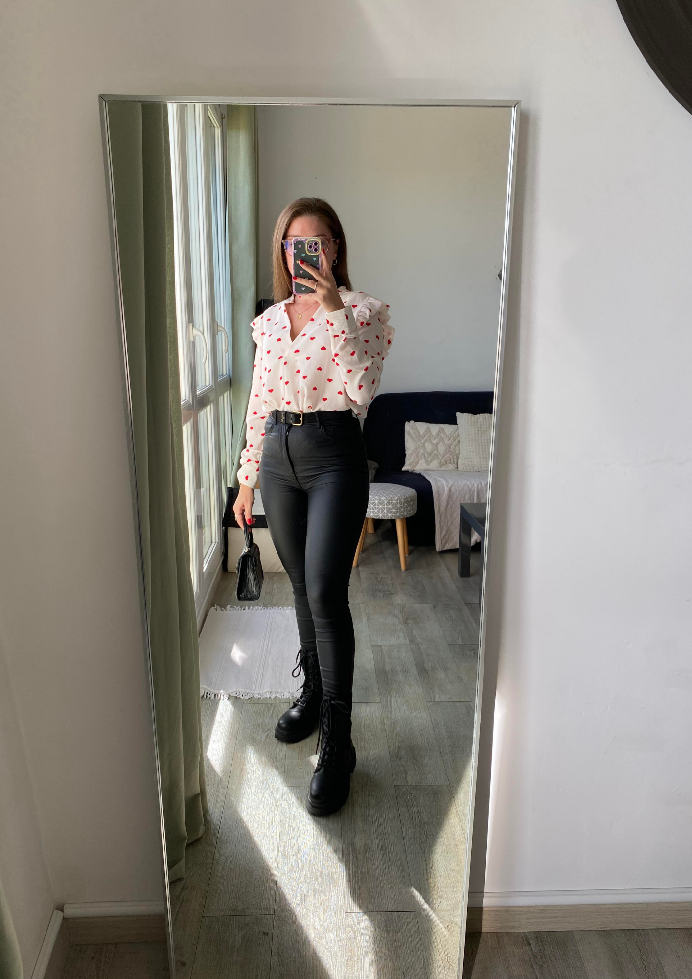 Chemise à cœurs