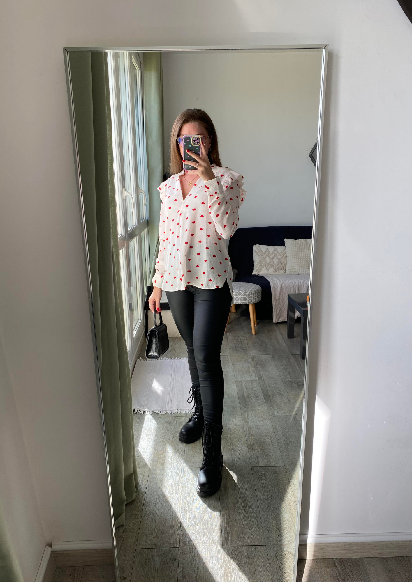 Chemise à cœurs