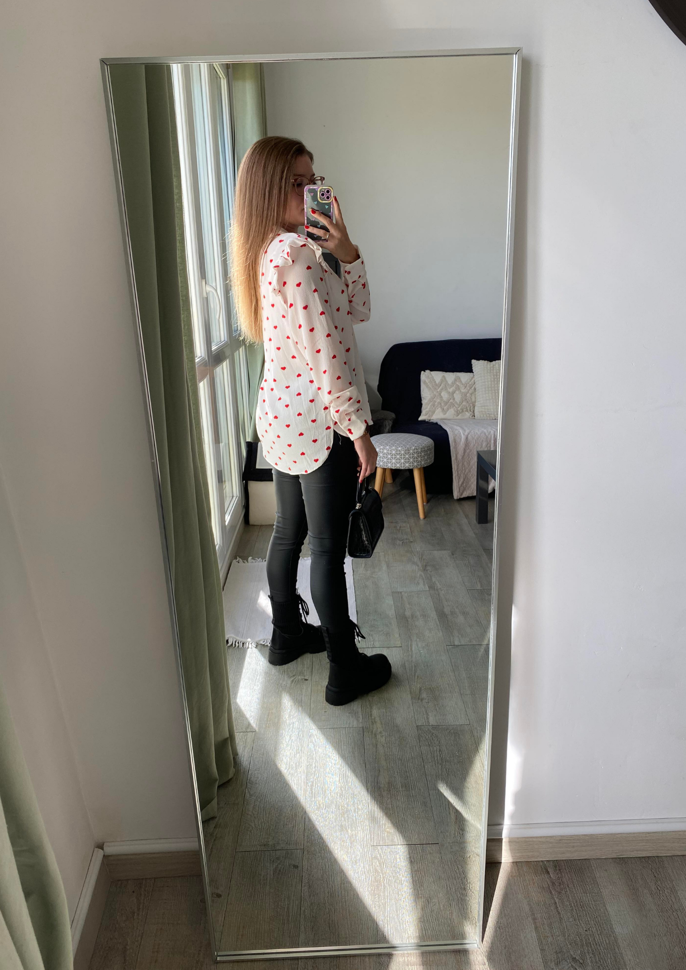 Chemise à cœurs