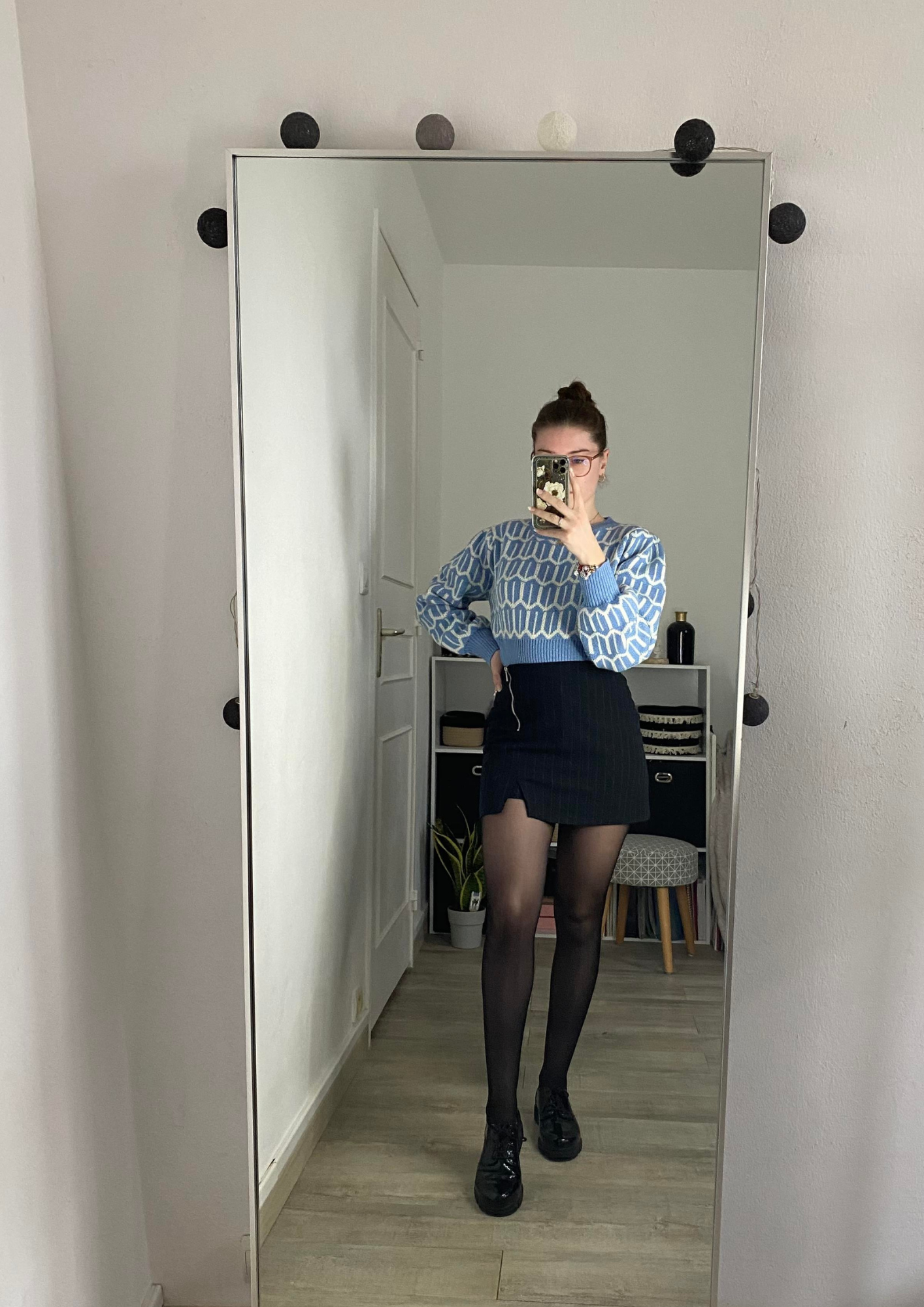 Pull Jacquard bleu