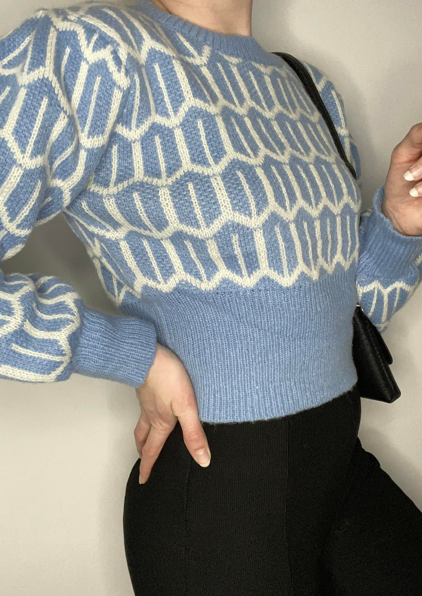 Pull Jacquard bleu