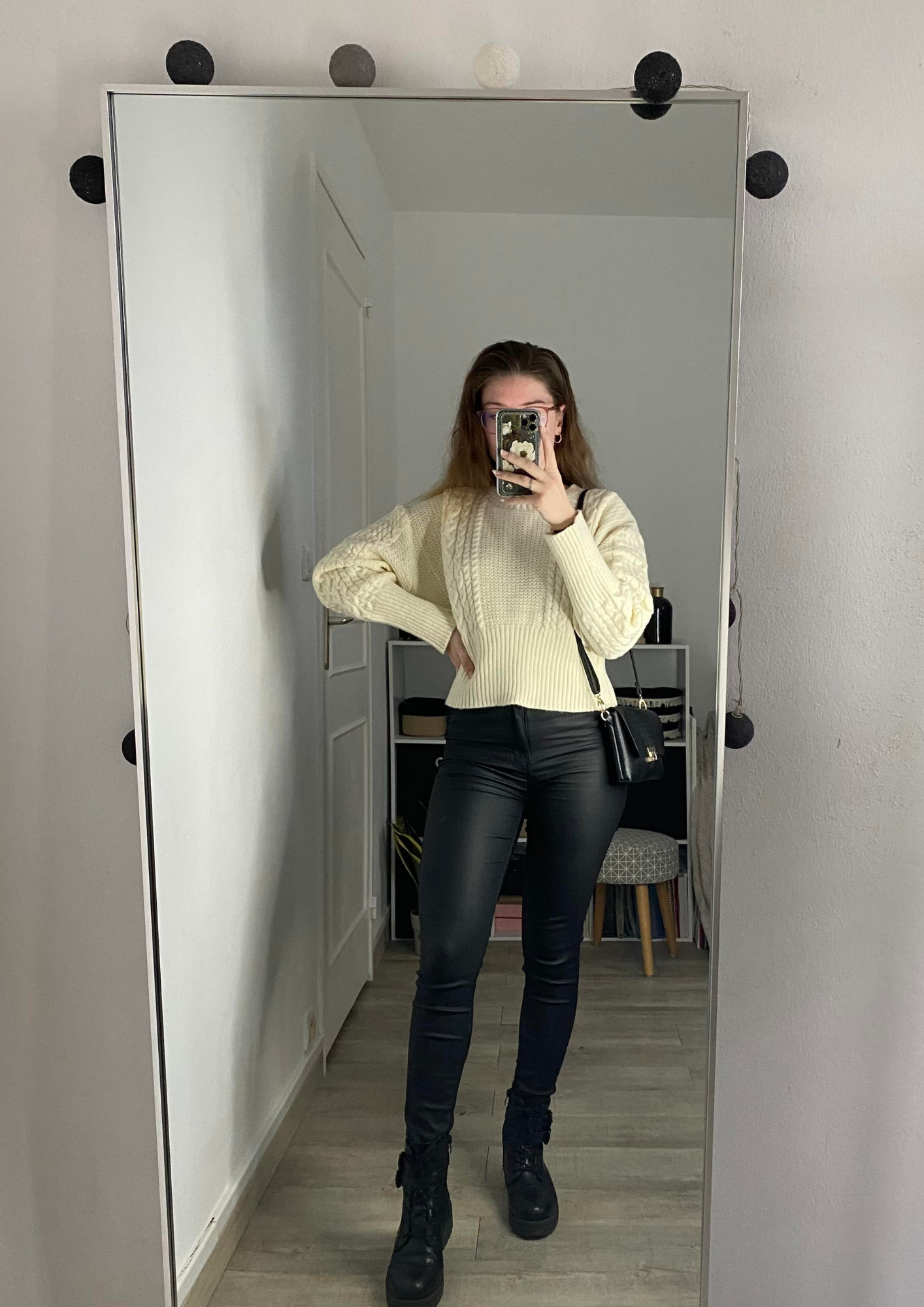 Pull torsadé beige