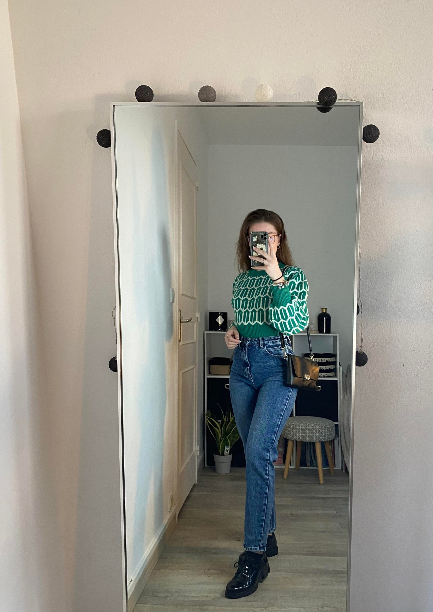 Pull Jacquard vert