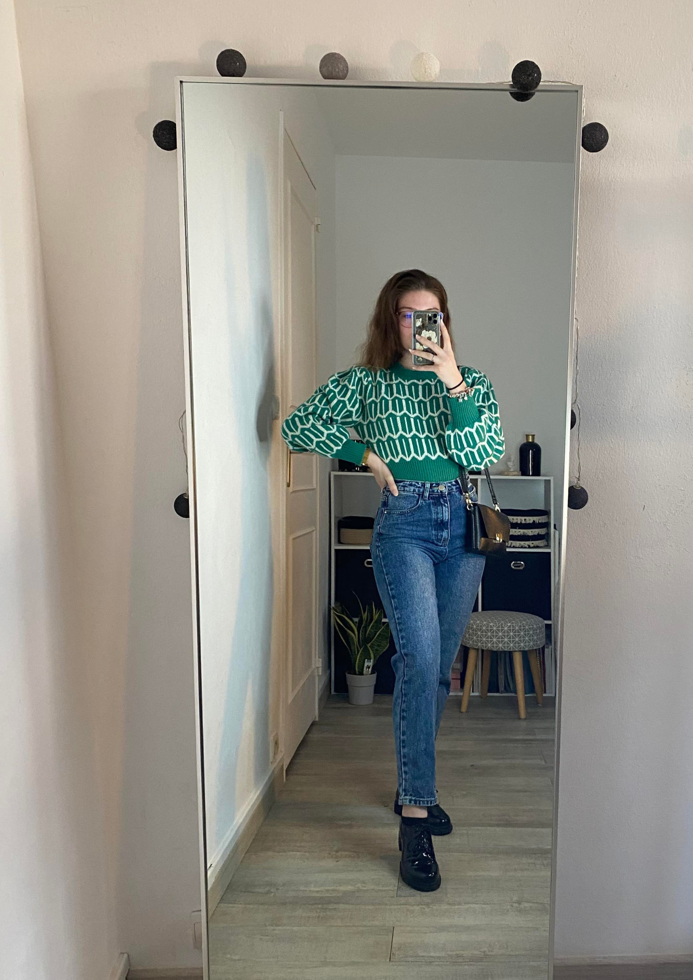 Pull Jacquard vert