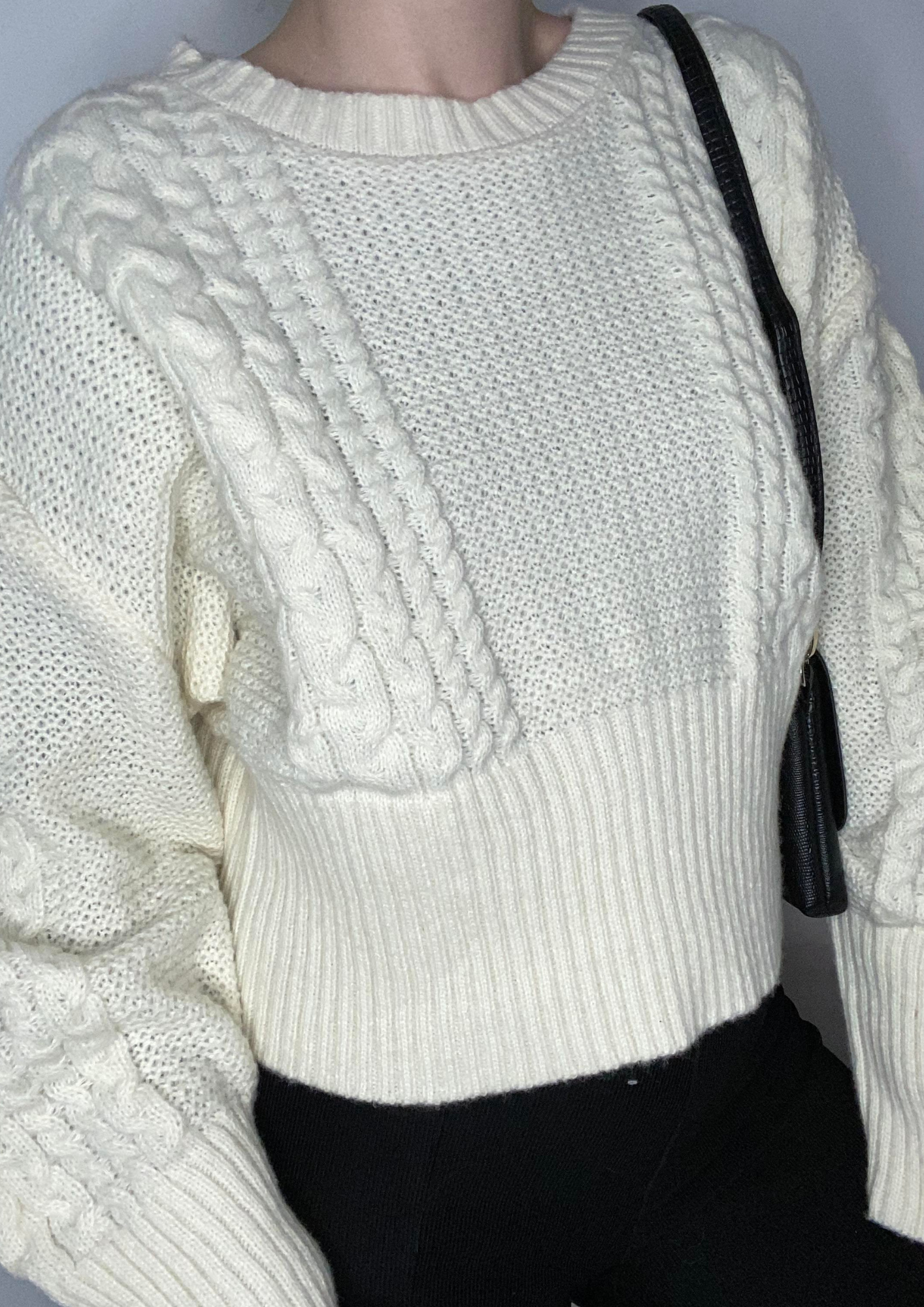Pull torsadé beige