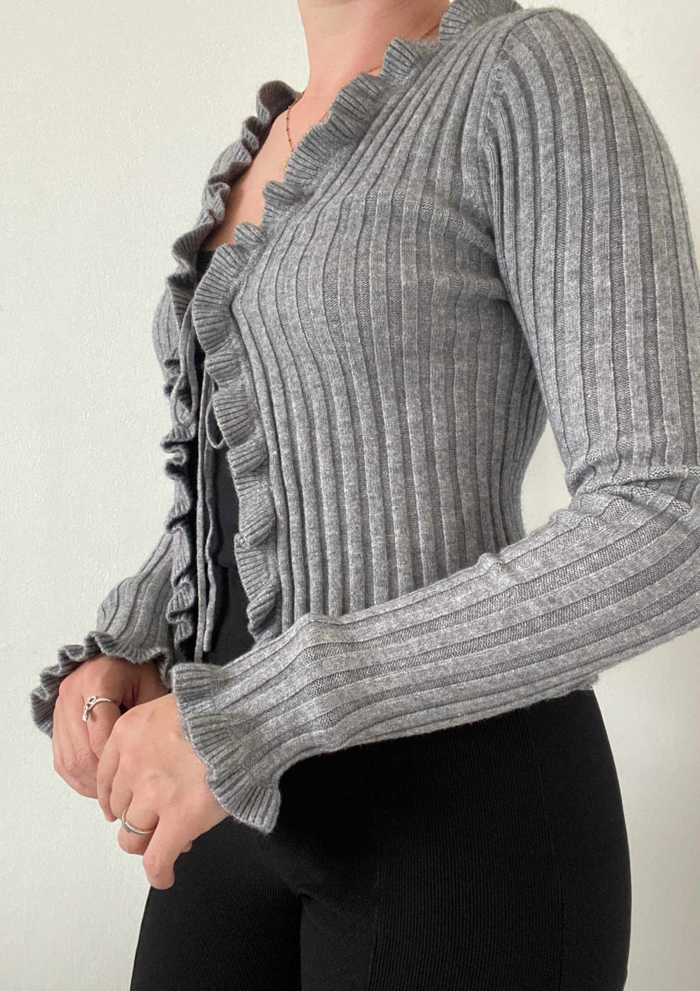 Gilet maille gris